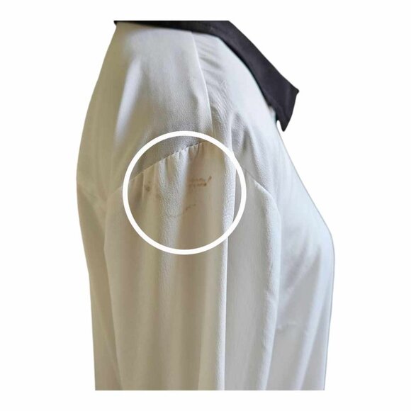 NWT Worthington White with Black Long Sleeve Button-Down Shirt Size XL - Picture 13 of 13